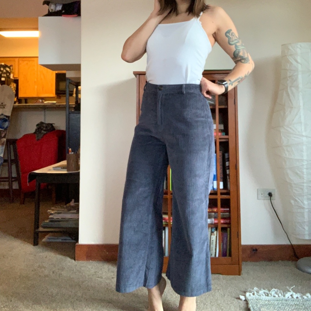 Blue corduroy pants